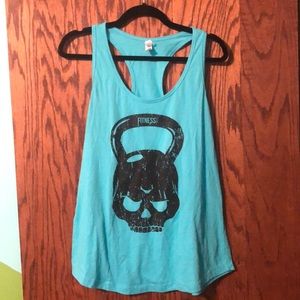 Kettlebell Skull Racerback Tank